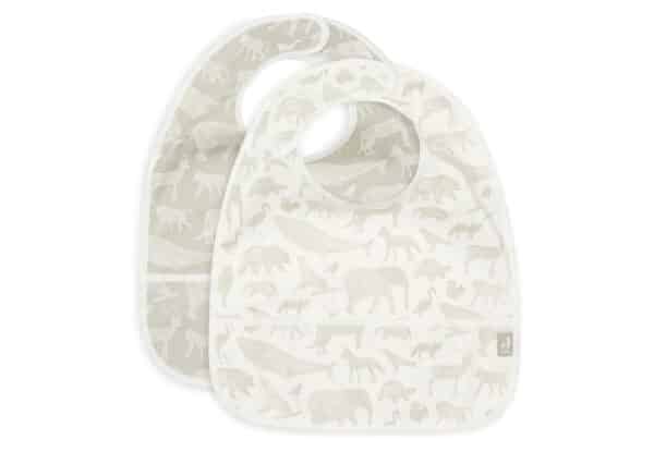 029-864-67043 Jollein Slab Waterproof Animals Olive Green (2 stuks) 8717329377059 (1)