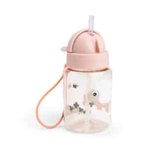Done by Deer Drinkfles met Rietje Tiny Farm Powder Roze 5712643055679