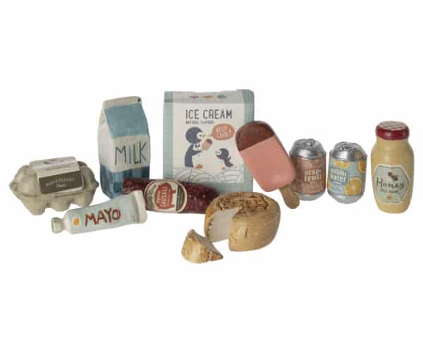 11-4300-00 Maileg Poppenhuis Boodschappen Miniature Grocery Box 5707304133209 (1)