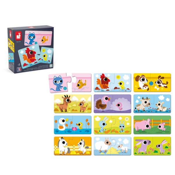 112637 Janod Puzzelspel Ouders en Babydieren 3700217326371 (2)