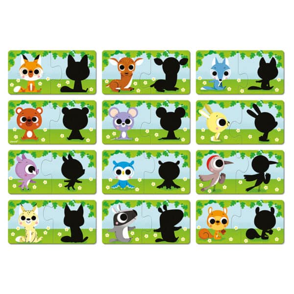 112701 Janod Puzzelspel Dieren en hun Schaduw 3700217327019 (4)