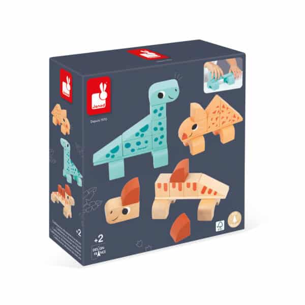 115833 Janod Dino Blokken Set Cubicosurus +2jr 3700217358334 - (12)