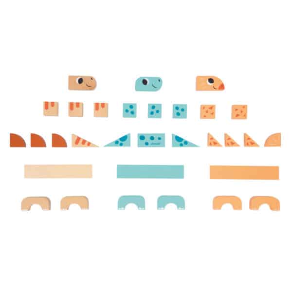 115833 Janod Dino Blokken Set Cubicosurus +2jr 3700217358334 - (9)
