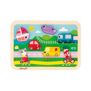 117124 Janod Chunky Puzzel Voertuigen 3700217371241 (1)