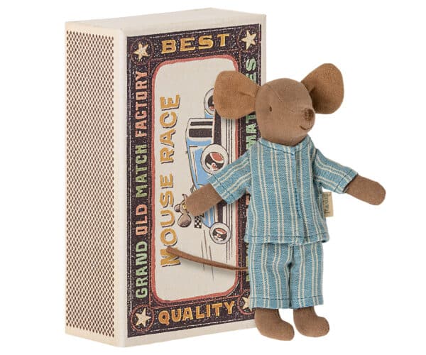 17-3201-01 Maileg Big Brother Mouse in Matchbox - Pyjama 5707304126133 - (3)