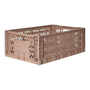 AyKasa Folding Crate Maxi Box - Warm Taupe