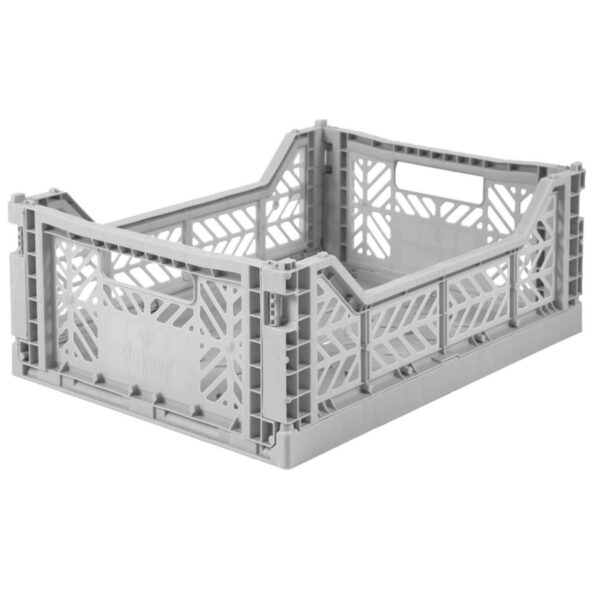 AyKasa Folding Crate Midi Box - Grey