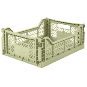 AyKasa Folding Crate Midi Box - Lime Cream