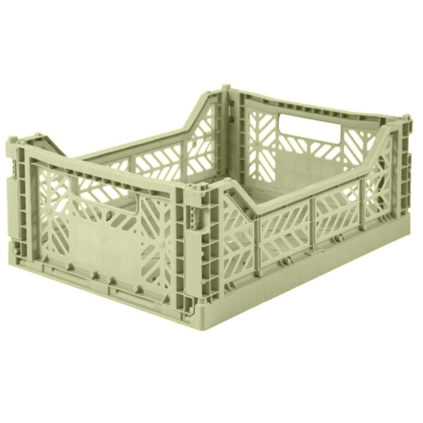 AyKasa Folding Crate Midi Box - Lime Cream