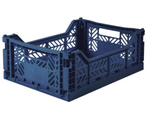 AyKasa Folding Crate Midi Box - Navy