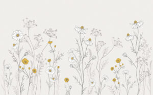 Lilipinso Chamomile Behang - Wild Flowers (400b x 248h )