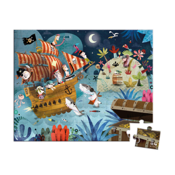 Janod Puzzel Koffer - Piraten (vanaf 4 jaar)