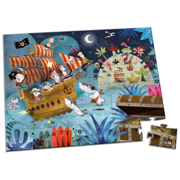 Janod Puzzel Koffer - Piraten (vanaf 4 jaar)