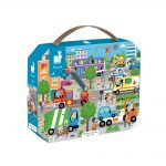 Janod Puzzel Koffer - De Stad (vanaf 4 jaar)
