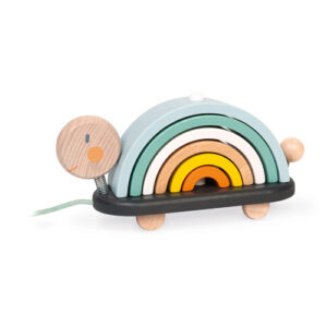 Janod Sweet Cocoon - Trekspeeltje Schildpad Regenboog +1jr
