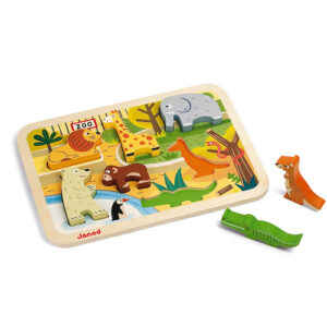 Janod Chunky Puzzel - Dierentuin Dieren +1jr