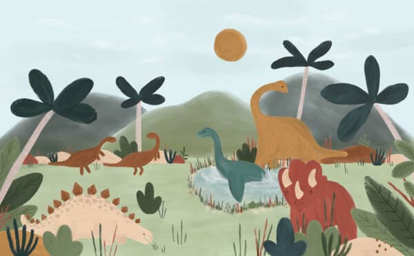 Lilipinso Sunny Behang Paneel - Dinosaurus XL
