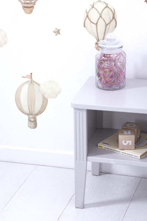 Lilipinso Selene Muurstickers A3 - Little Hot Air Balloons Blue