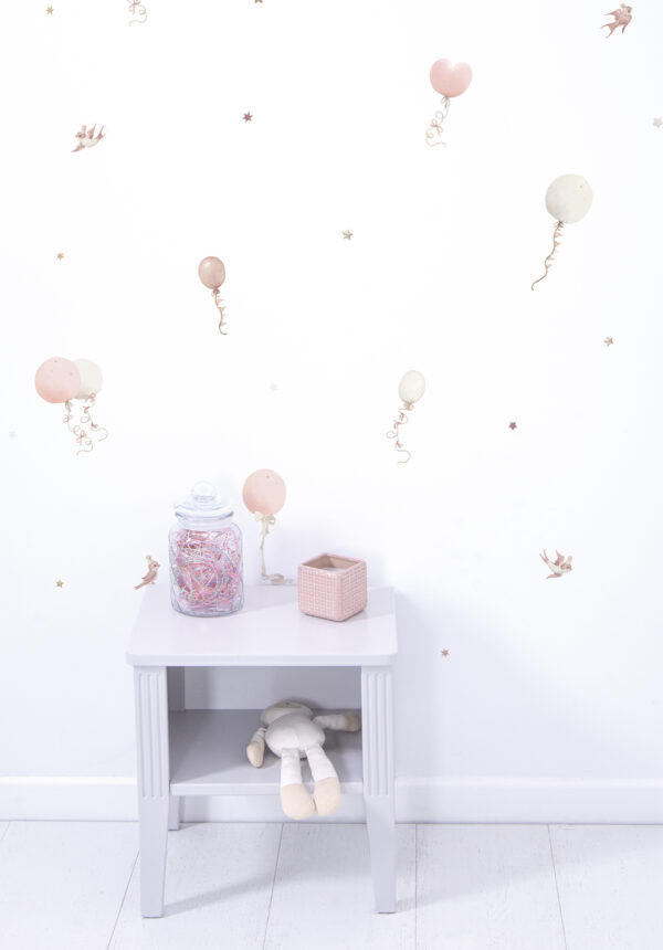 Lilipinso Selene Muurstickers A3 - Little Flying Kites and Balloons Blue
