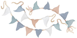 Lilipinso Selene Muurstickers Medium - Pennant Garlands Blue