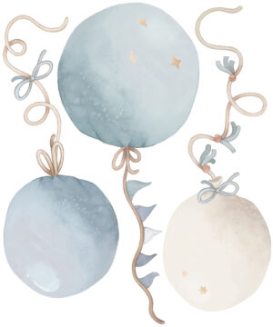 Lilipinso Selene Muurstickers XL - Large Balloons Blue
