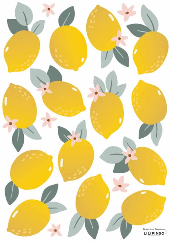 3700412484920 Lilipinso Louise Muurstickers A3 - Citroenen - 1