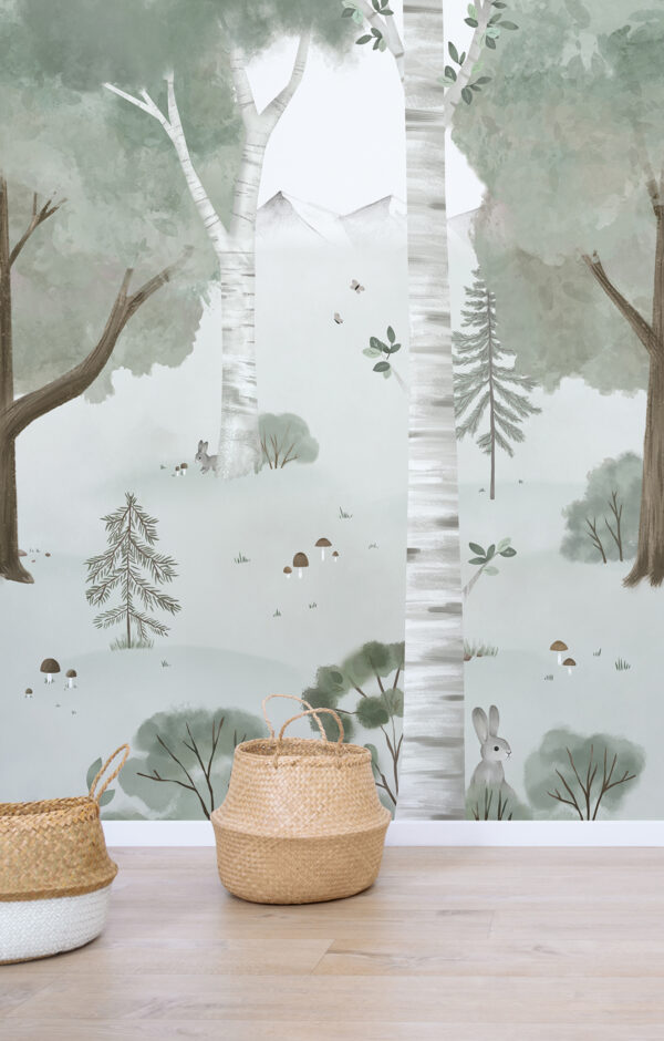 Lilipinso Kharu Behang Paneel - Birch Forest