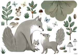 Lilipinso Kharu Muurstickers XL - Wolfs Family