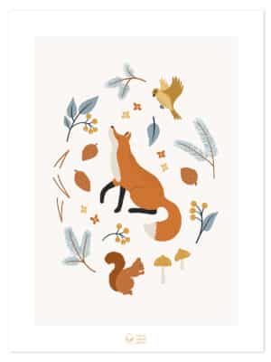 3700412485699 Lilipinso Joro Poster - Fox of the Woods P0323 - (1)