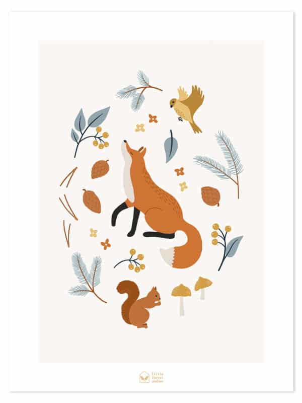 3700412485699 Lilipinso Joro Poster - Fox of the Woods P0323 - (1)