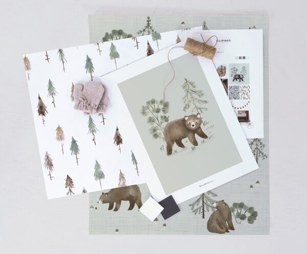 Lilipinso Kharu Muurstickers Medium - Mountain Animals Mix