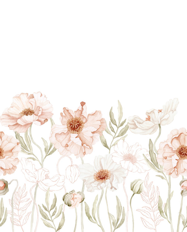 Lilipinso Islandic Poppies Behang Paneel - Everlasting Poppies