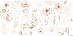 Lilipinso Islandic Poppies Muurstickers XL - Large Dancing Poppies