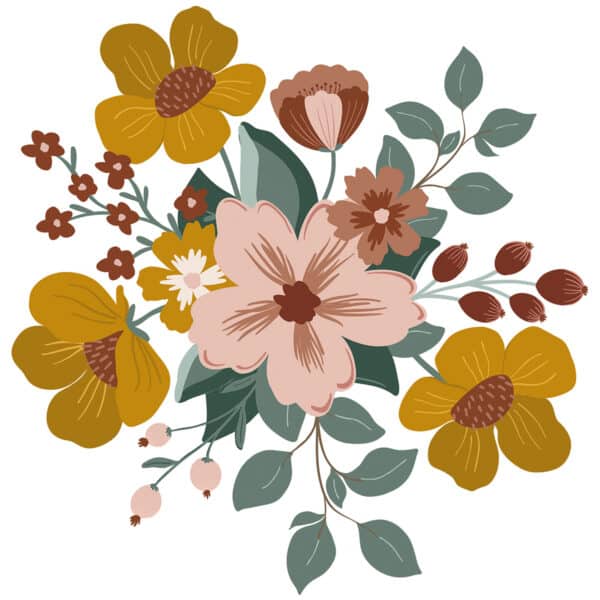 3700412486252 Lilipinso Capucine Muurstickers XL - Large Bouquet
