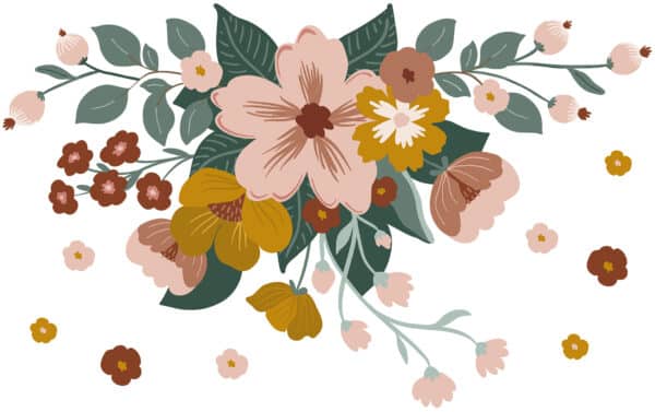 3700412486269 Lilipinso Capucine Muurstickers XL - Floral Bouquet