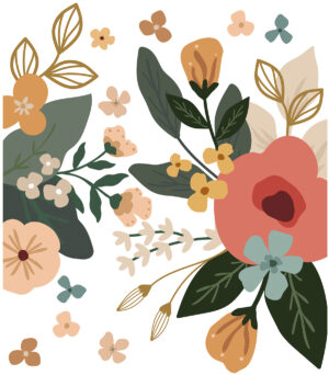 Lilipinso Bloem Muurstickers XL - Corner Bouquets
