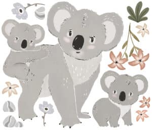3700412486986 Lilipinso Lilydale Muurstickers XL - Koala Familie S1506