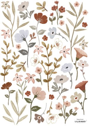 3700412487044 Lilipinso Lilydale Muurstickers A3 - Small Flowers