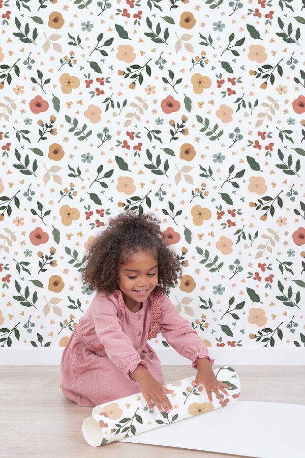 Lilipinso Bloem Behangstaal - Floral Silhouettes