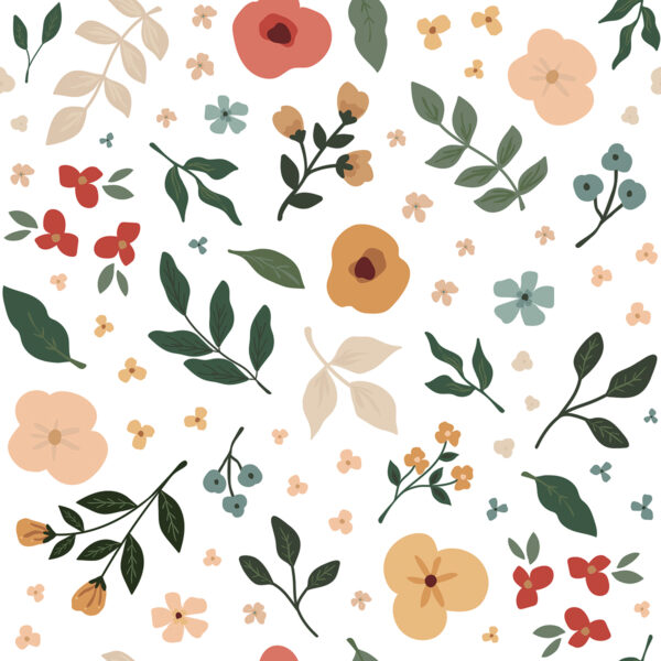 Lilipinso Bloem Behangstaal - Floral Silhouettes