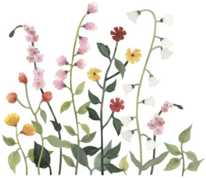 Lilipinso Queyran Muursticker XL - Bloemen Groot