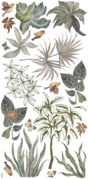 Lilipinso Utan Muurstickers XL - Indonesische Jungle (64 x 130 cm)