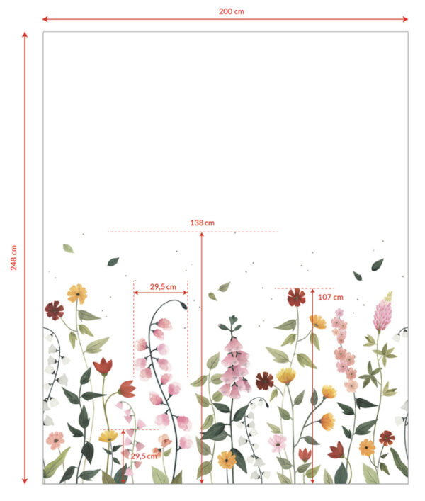Lilipinso Queyran Behang Paneel - Bloemen (200 x 248 cm)