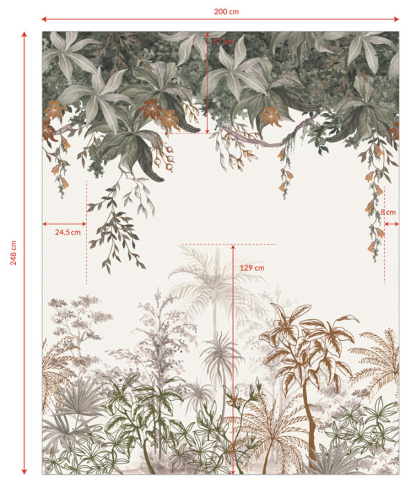 Lilipinso Utan Behang Paneel - Jungle Landscape (200 x 248 cm)