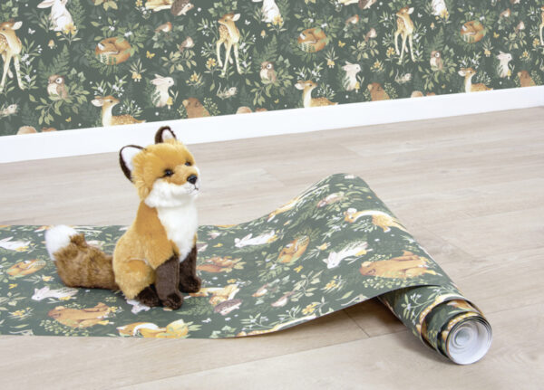 Lilipinso Oh Deer Behang - Forest Friends (Pine Forest)