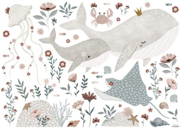 Lilipinso Ocean Field Muurstickers XL - Under the Sea
