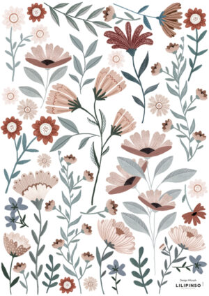 Lilipinso Ocean Field Muurstickers A3 - Ocean Flowers