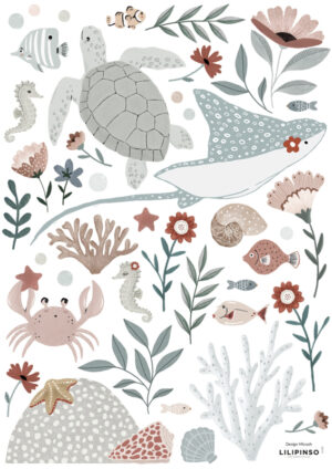 Lilipinso Ocean Field Muurstickers A3 - Ocean Dream