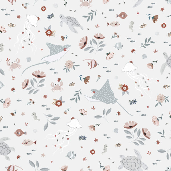 Lilipinso Ocean Field Behang - Dreamy Sealife