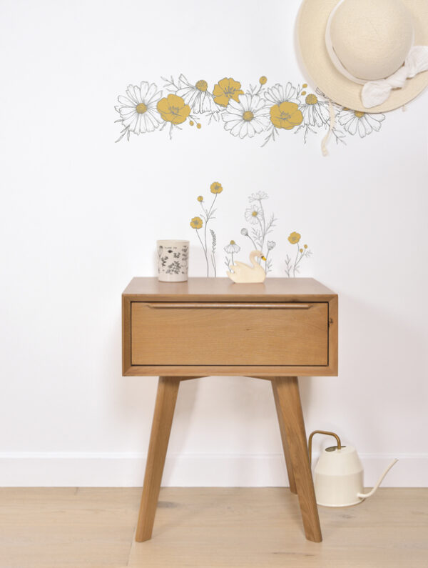 Lilipinso Chamomile Muursticker XL - Flowers Braid